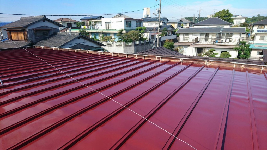 早島町屋根塗装工事　完成写真①